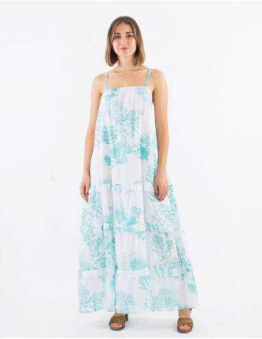 Tie Dye Pastel Long Back Dress