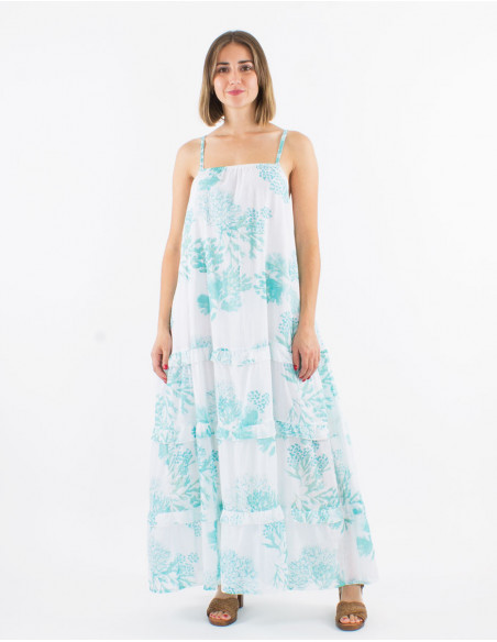 Tie Dye Pastel Long Back Dress