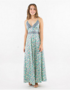 Romantic long dress backless crossed 2