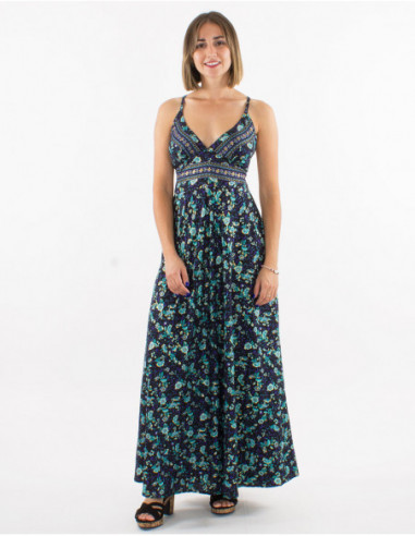 Robe longue romantique dos nu croisé