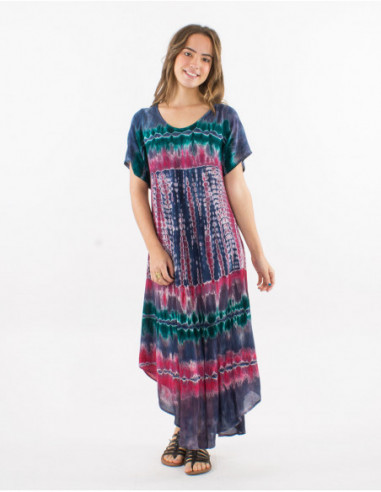 Robe de plage à manches courtes hippie