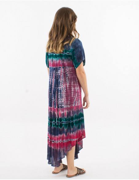 Hippie short sleeve beach dress