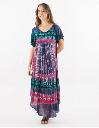 Hippie short sleeve beach dress