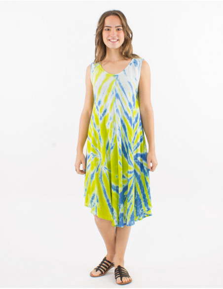 Beach dress with spirals Tie and Dye