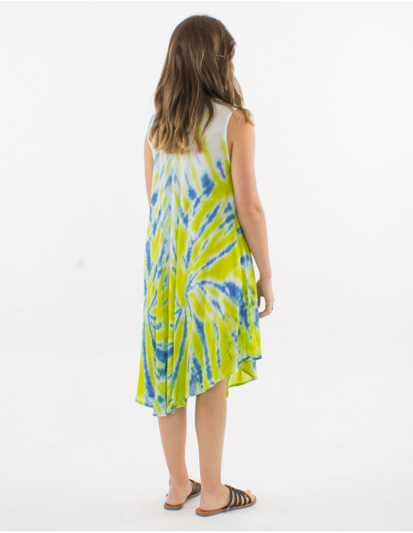 Beach dress with spirals Tie and Dye