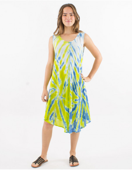 Robe de plage avec spirales Tie and Dye
