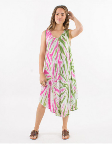 Robe de plage avec spirales Tie and Dye