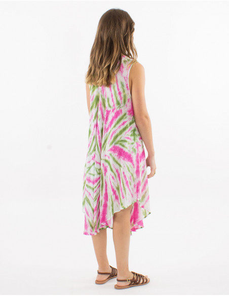 Beach dress with spirals Tie and Dye