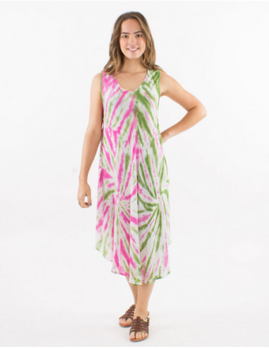 Beach dress with spirals Tie and Dye