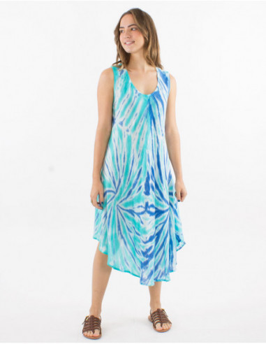 Robe de plage avec spirales Tie and Dye