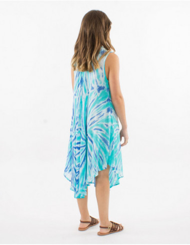 Robe de plage avec spirales Tie and Dye