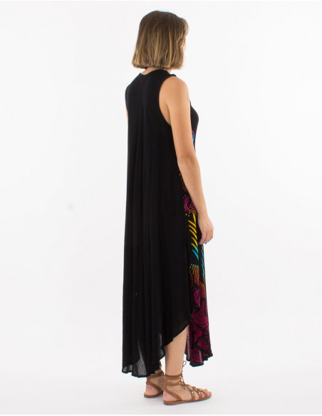 Robe de plage en viscose multicolore