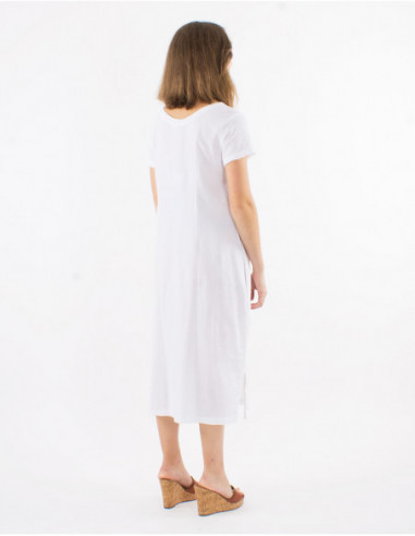 Robe longue droite 100% coton