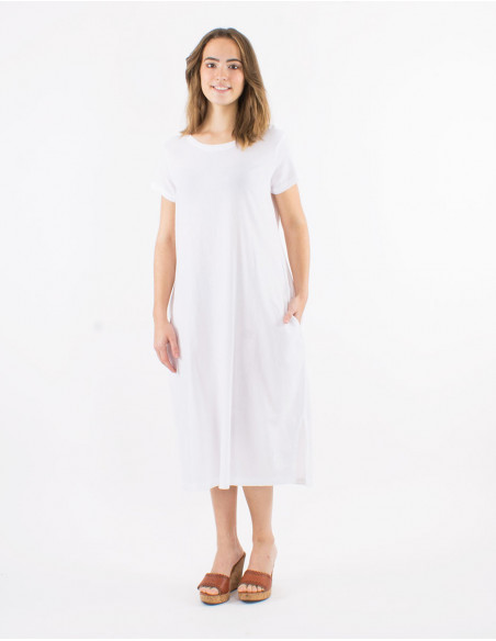 Straight long dress 100% cotton