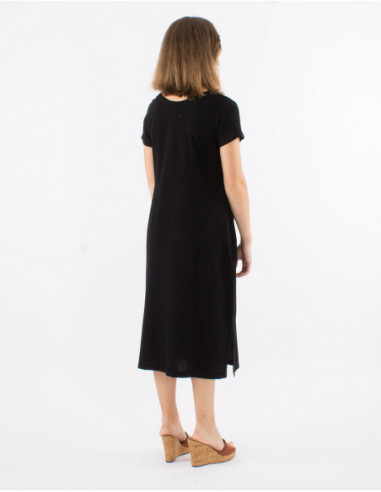 Robe longue droite 100% coton