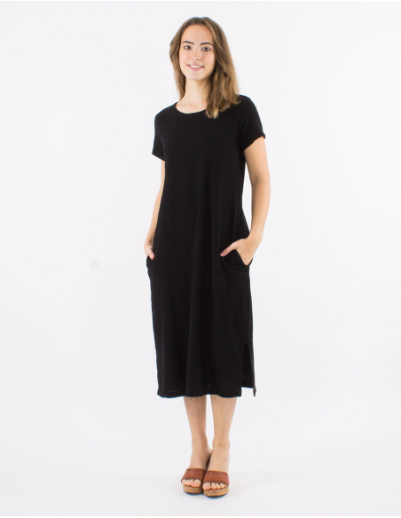 Straight long dress 100% cotton