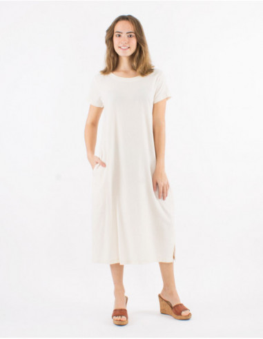Straight long dress 100% cotton
