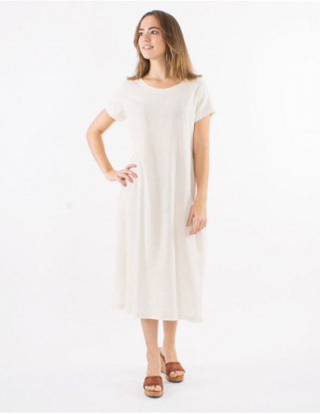 Robe longue droite 100% coton