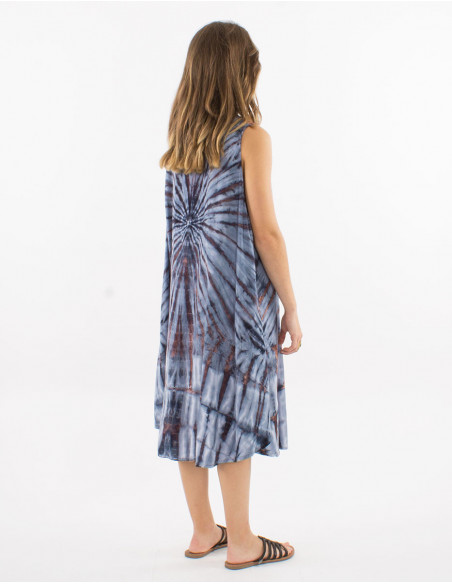 Tie and Dye boho wide beach dress