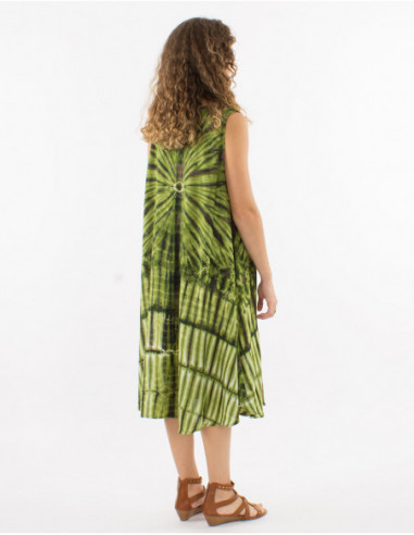 Tie and Dye boho wide beach dress