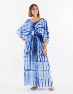 Tie and Dye long beach dress