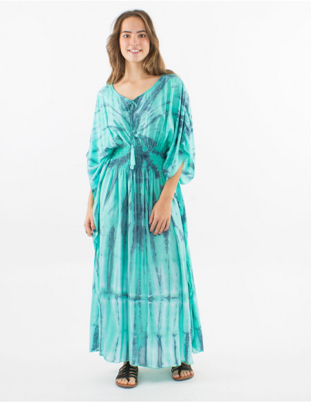 Tie and Dye long beach dress