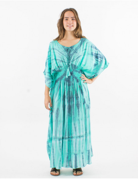 Robe longue de plage Tie and Dye