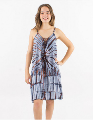 Two-tone Tie and Dye summer dress