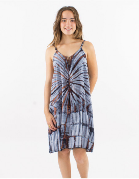 Two-tone Tie and Dye summer dress
