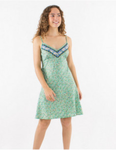 Summer dress golden cashmere straps