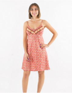 Robe d'été à bretelles cachemire doré 2