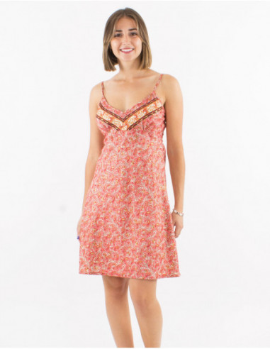 Summer dress golden cashmere straps