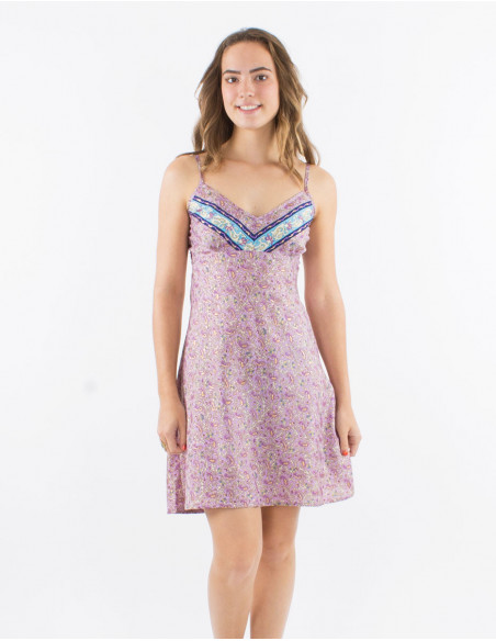 Summer dress golden cashmere straps