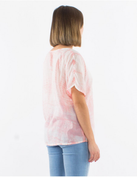 Summer Tie and Dye Cotton T-shirt