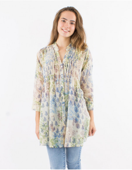 Boho style tunic in cotton
