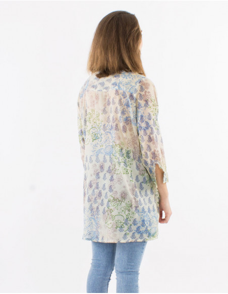 Boho style tunic in cotton