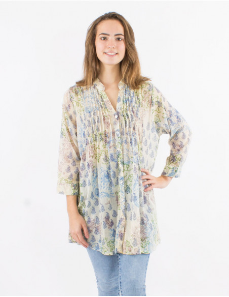 Boho style tunic in cotton