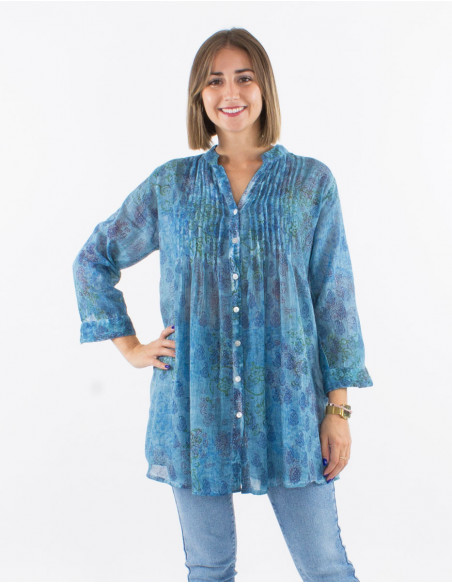 Boho style tunic in cotton