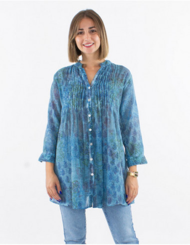 Boho style tunic in cotton