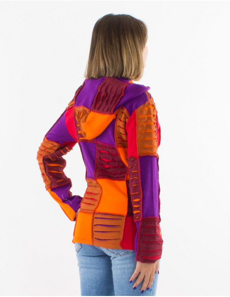 Cool baba patchwork hooded jacket