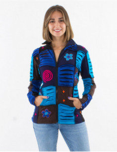 Veste courte patchwork tissu baba cool 2