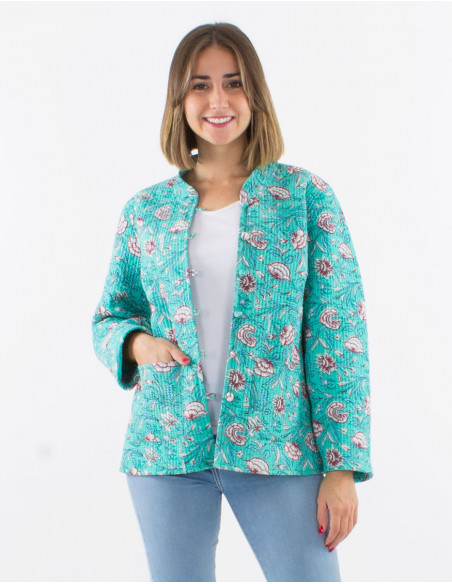 Reversible bohemian quilted jacket