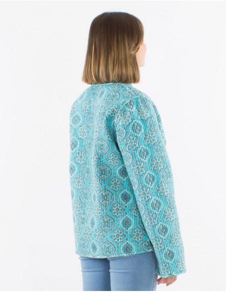 Reversible bohemian quilted jacket