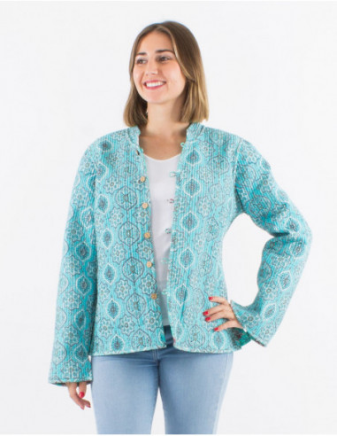 Reversible bohemian quilted jacket