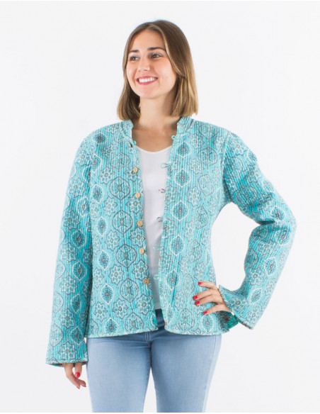 Reversible bohemian quilted jacket