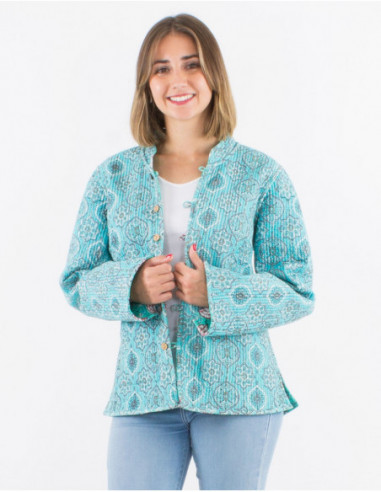 Reversible bohemian quilted jacket