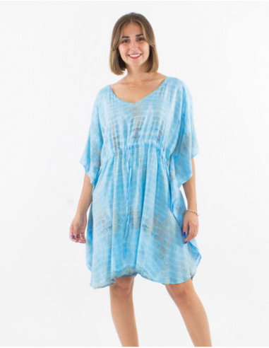 Tunique de plage oversize Tie and Dye