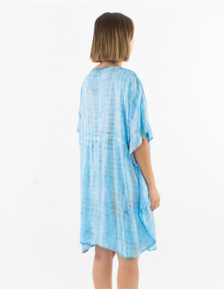 Tunique de plage oversize Tie and Dye
