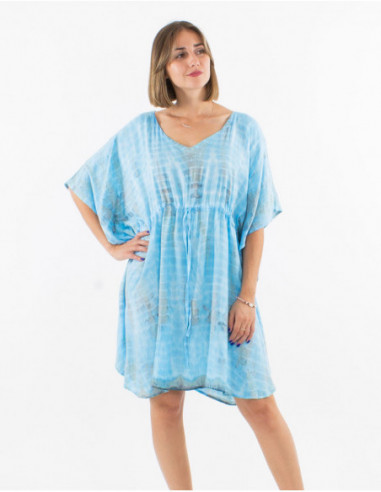 Tunique de plage oversize Tie and Dye