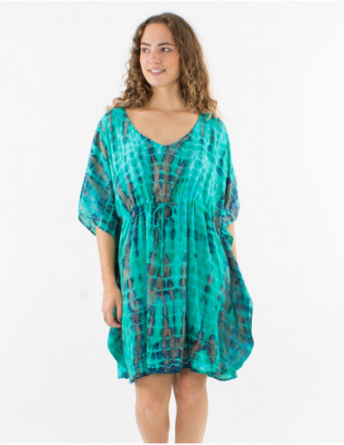 Tunique de plage oversize Tie and Dye